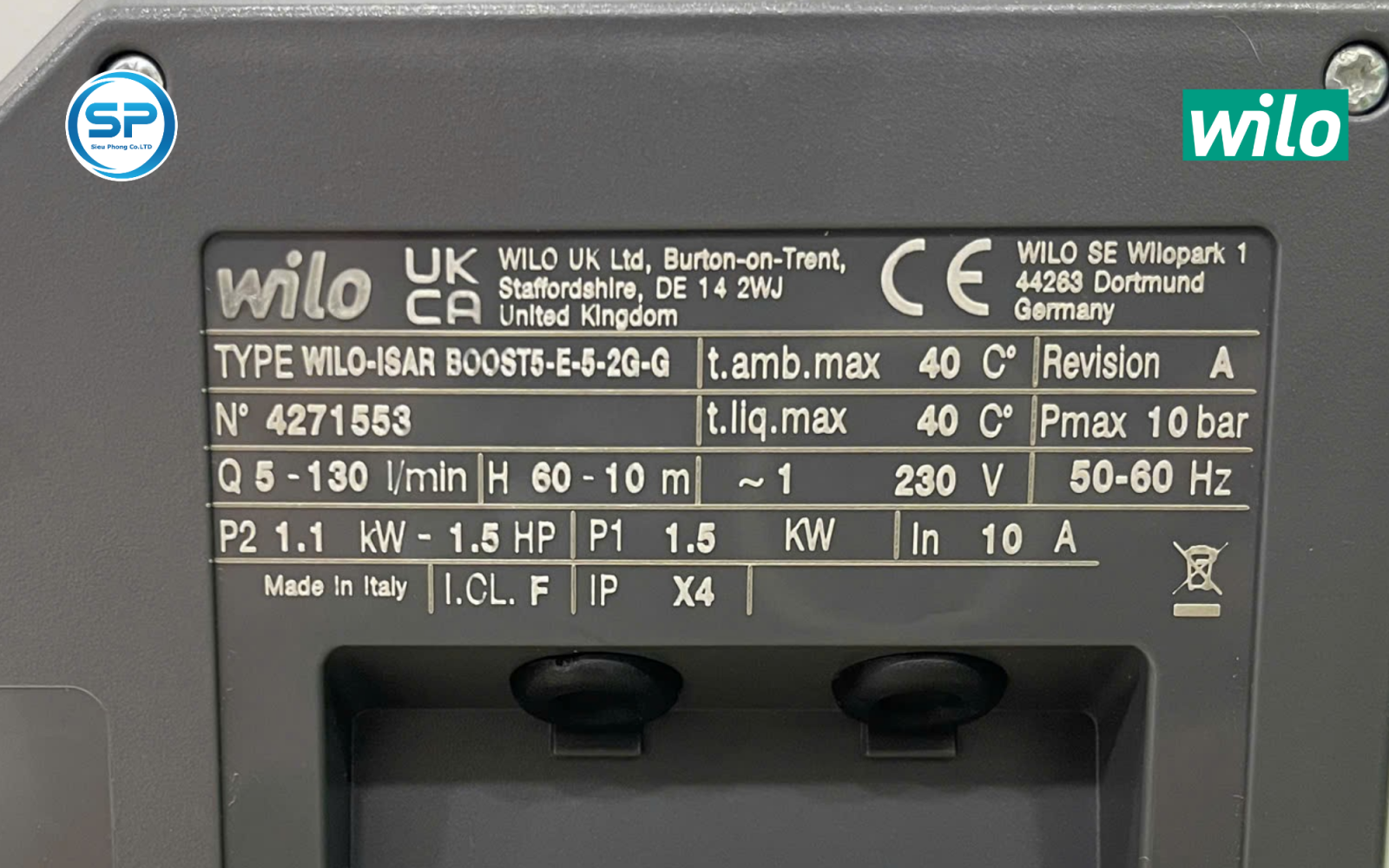 Máy bơm Wilo ISAR BOOST5-E-5-2G-G