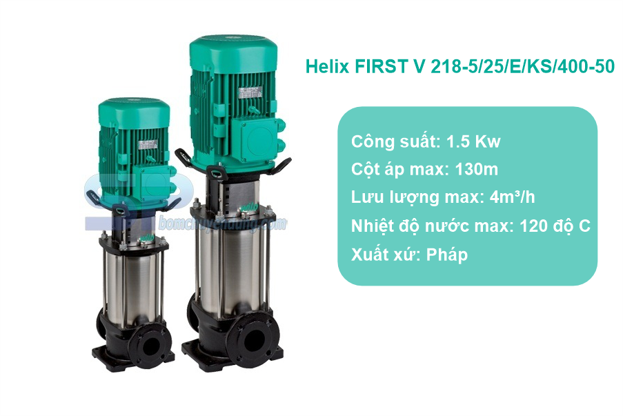 Cấu Tạo Của Bơm Ly Tâm Trục Đứng Helix First V 218-5/25/E/KS/400-50