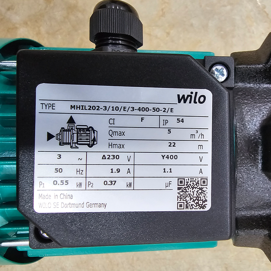 Thông số kỹ thuật của máy bơm ly tâm trục ngang MHIL 202