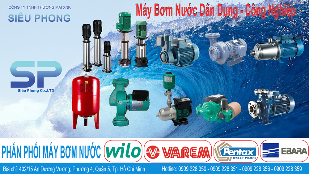 Siêu Phong nhà phân phối máy bơm chìm chất lượng