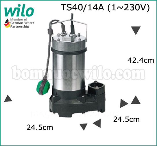 Kích thước máy bơm chìm wilo TS40/14A có phao may-bom-chim-wilo-ts40-14a-03